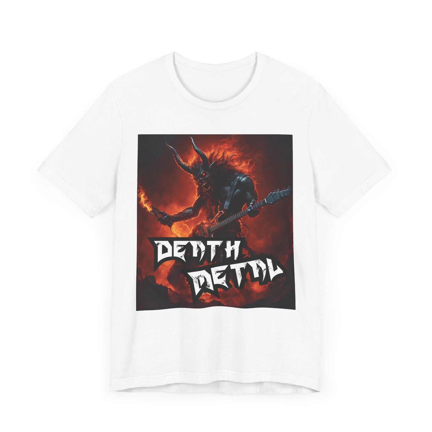 Death Metal - Guitar Player - Unisex Jersey Short Sleeve Tee