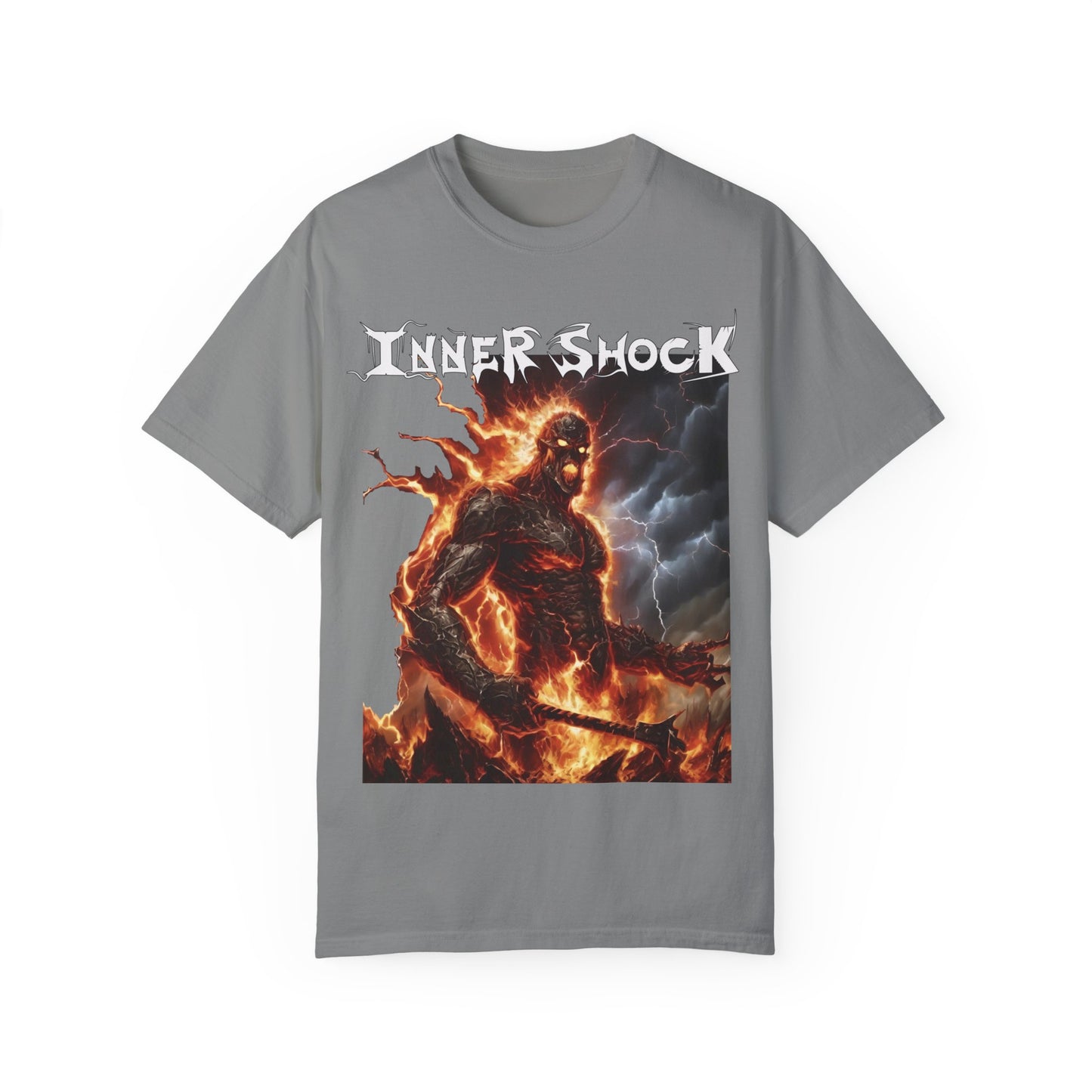 Inner Shock - Fire Monster - Unisex Garment-Dyed T-shirt