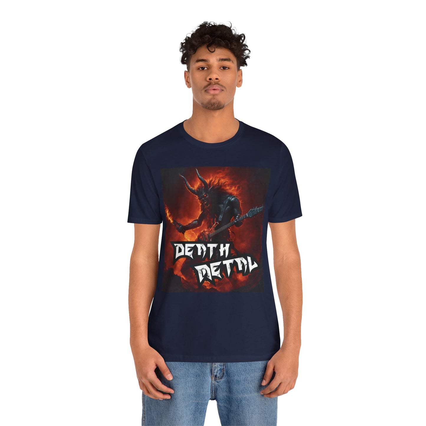 Death Metal - Guitar Player - Unisex Jersey Short Sleeve Tee