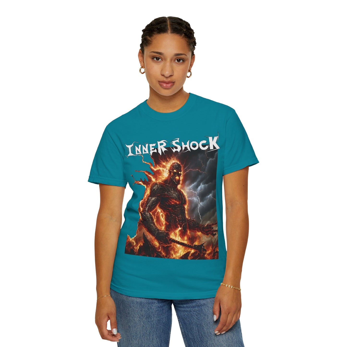 Inner Shock - Fire Monster - Unisex Garment-Dyed T-shirt