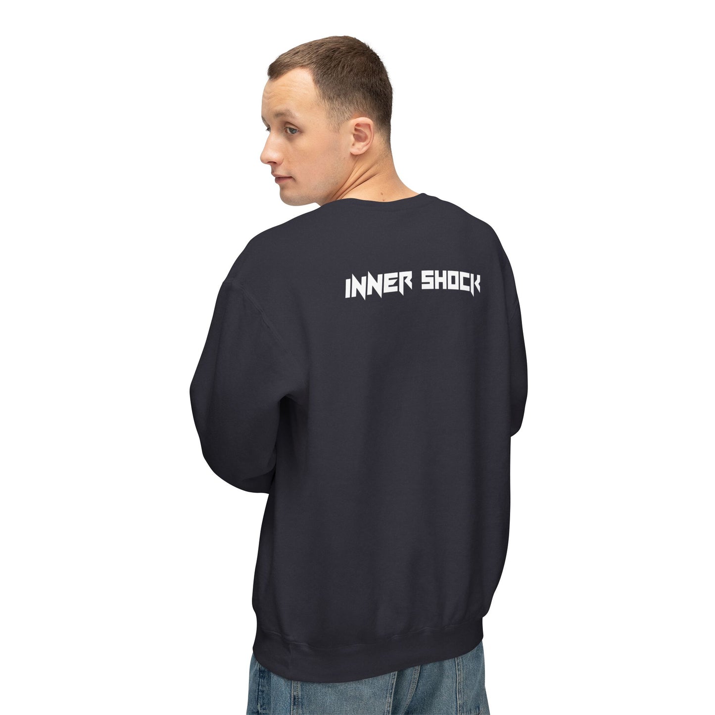 Intense Guitarist - Unisex Lightweight Crewneck Sweatshirt