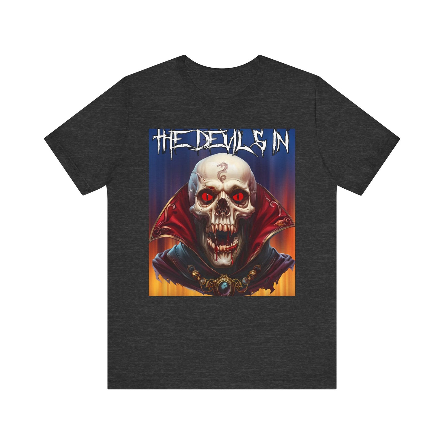 Skull Head - The Devils in - Unisex Jersey Short Sleeve Tee