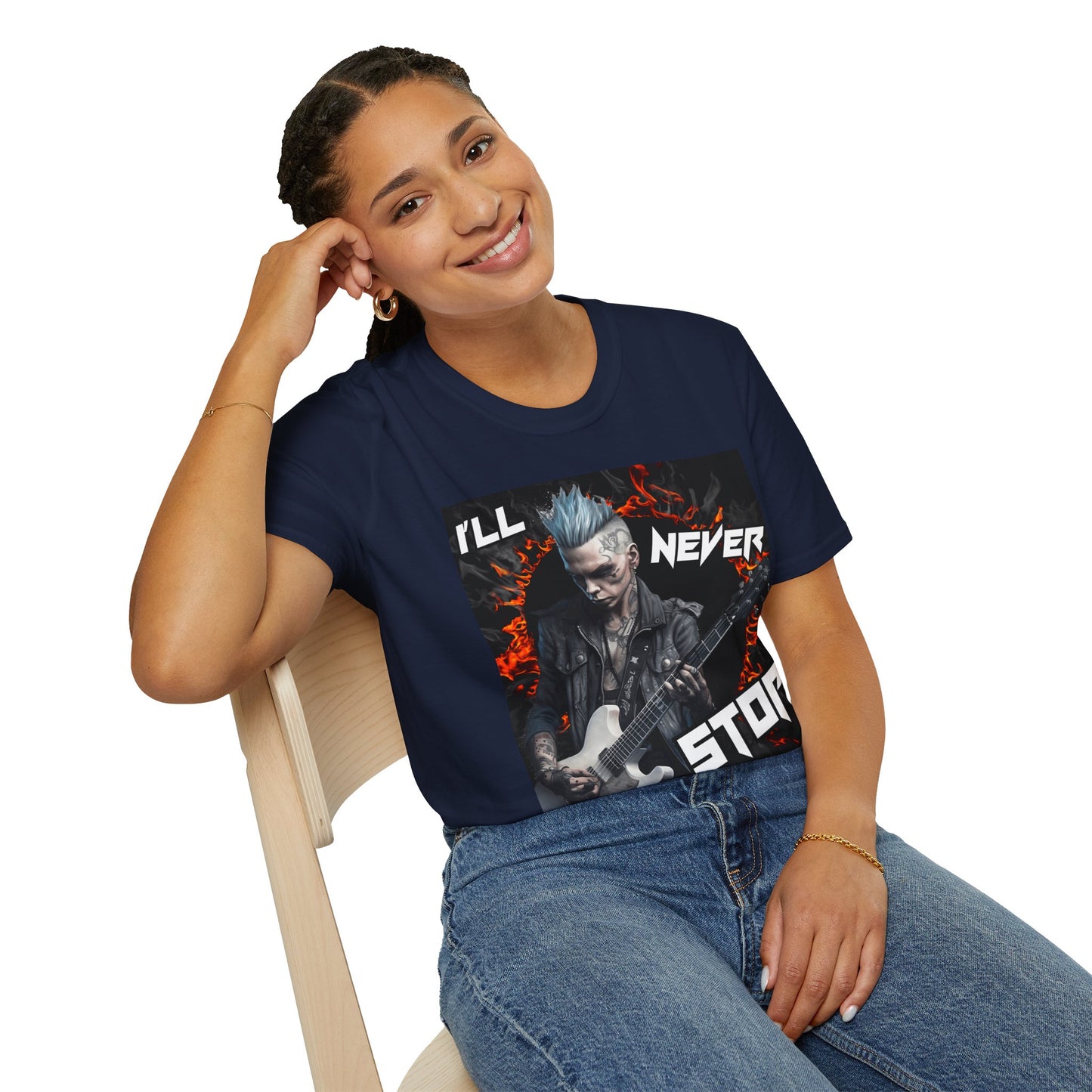 I'll Never Stop - Guitarist Unisex Softstyle T-Shirt