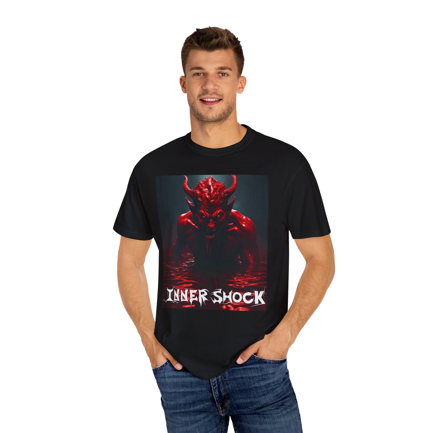 Inner Shock - Blood Demon - Unisex Garment-Dyed T-shirt