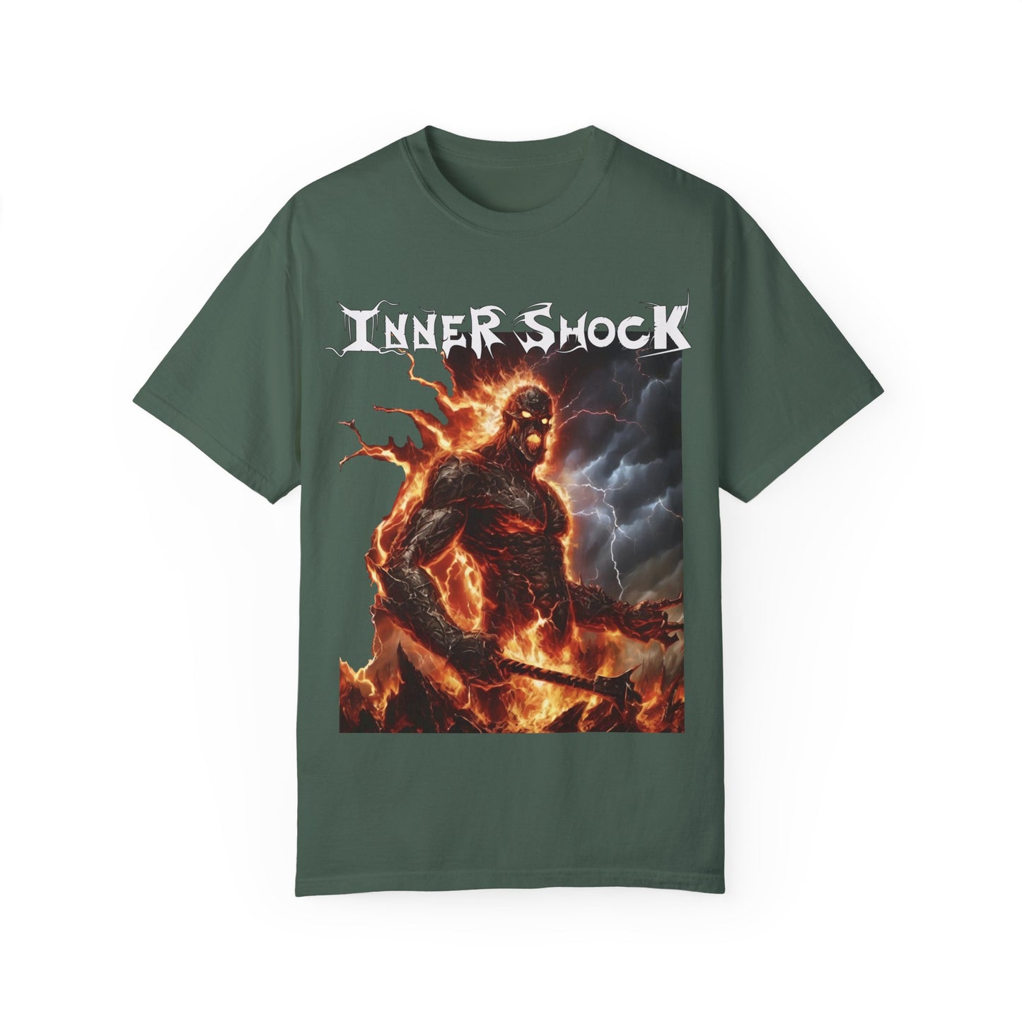 Inner Shock - Fire Monster - Unisex Garment-Dyed T-shirt