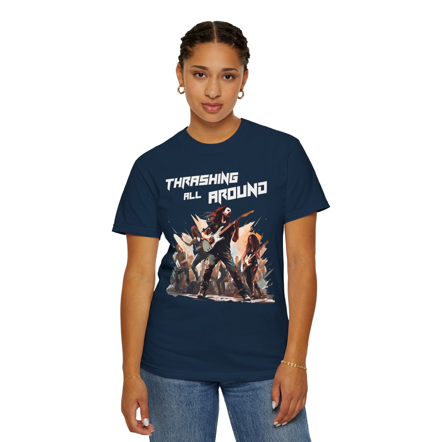 Thrashing all Around - Band Unisex Garment-Dyed T-Shirt