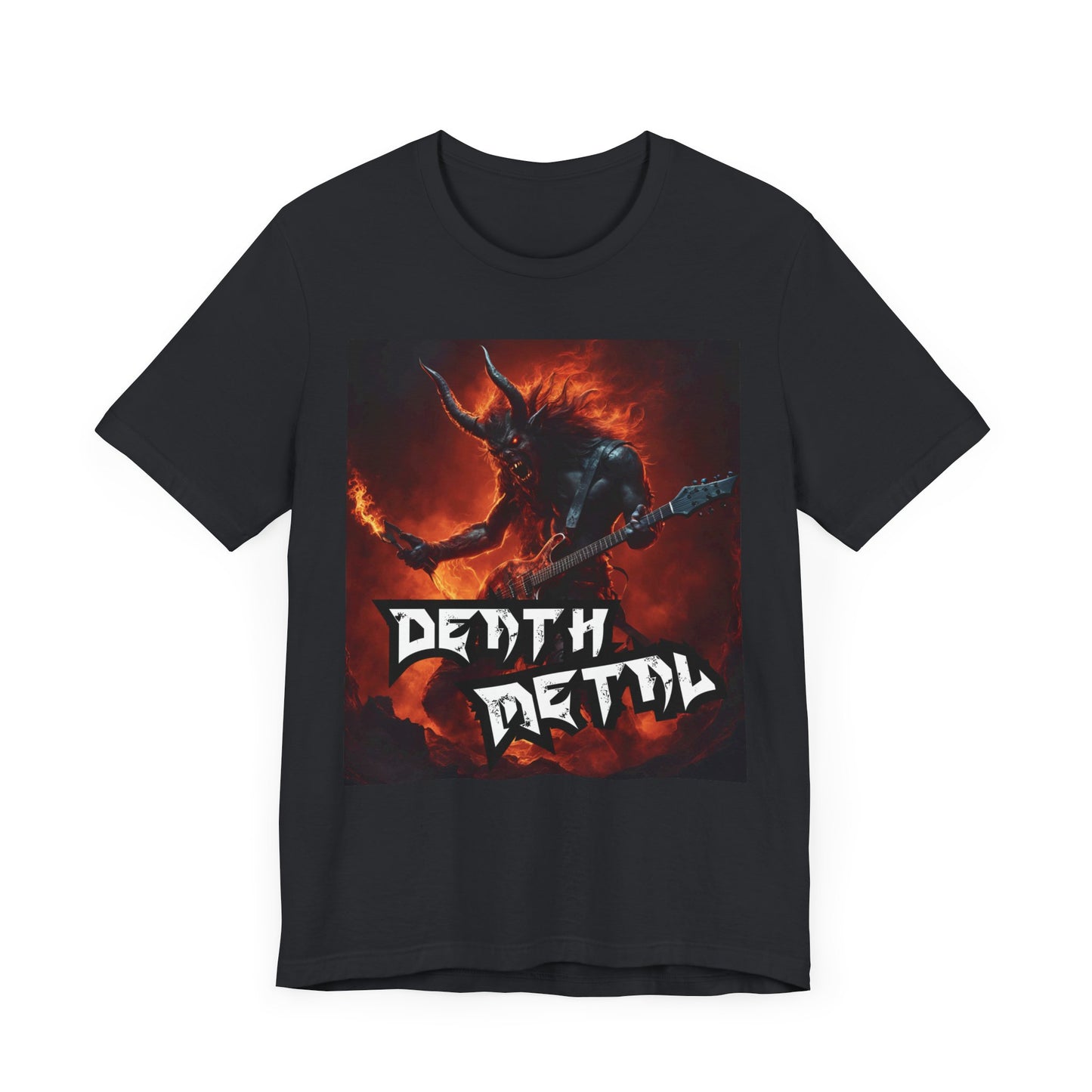 Death Metal - Guitar Player - Unisex Jersey Short Sleeve Tee