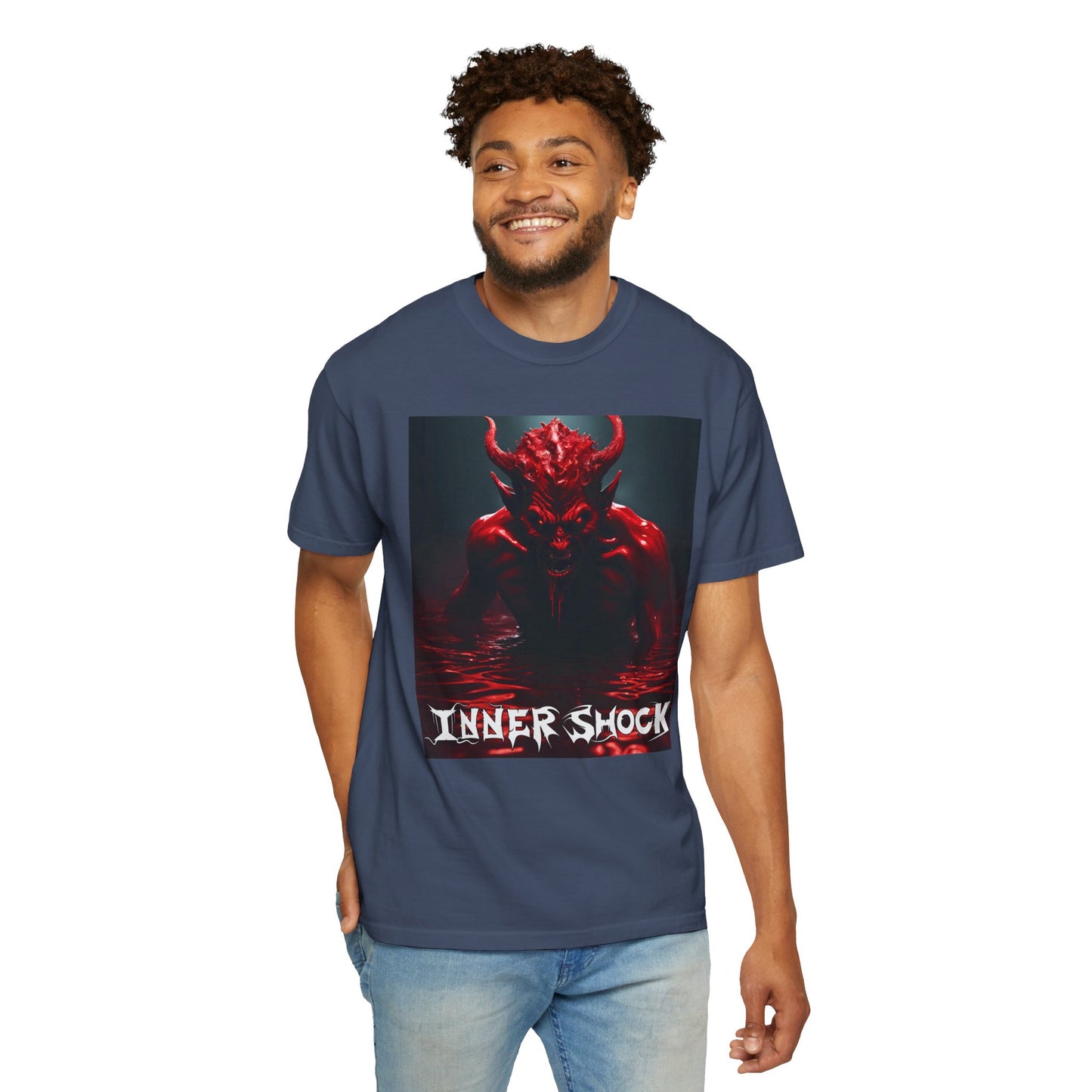 Inner Shock - Blood Demon - Unisex Garment-Dyed T-shirt
