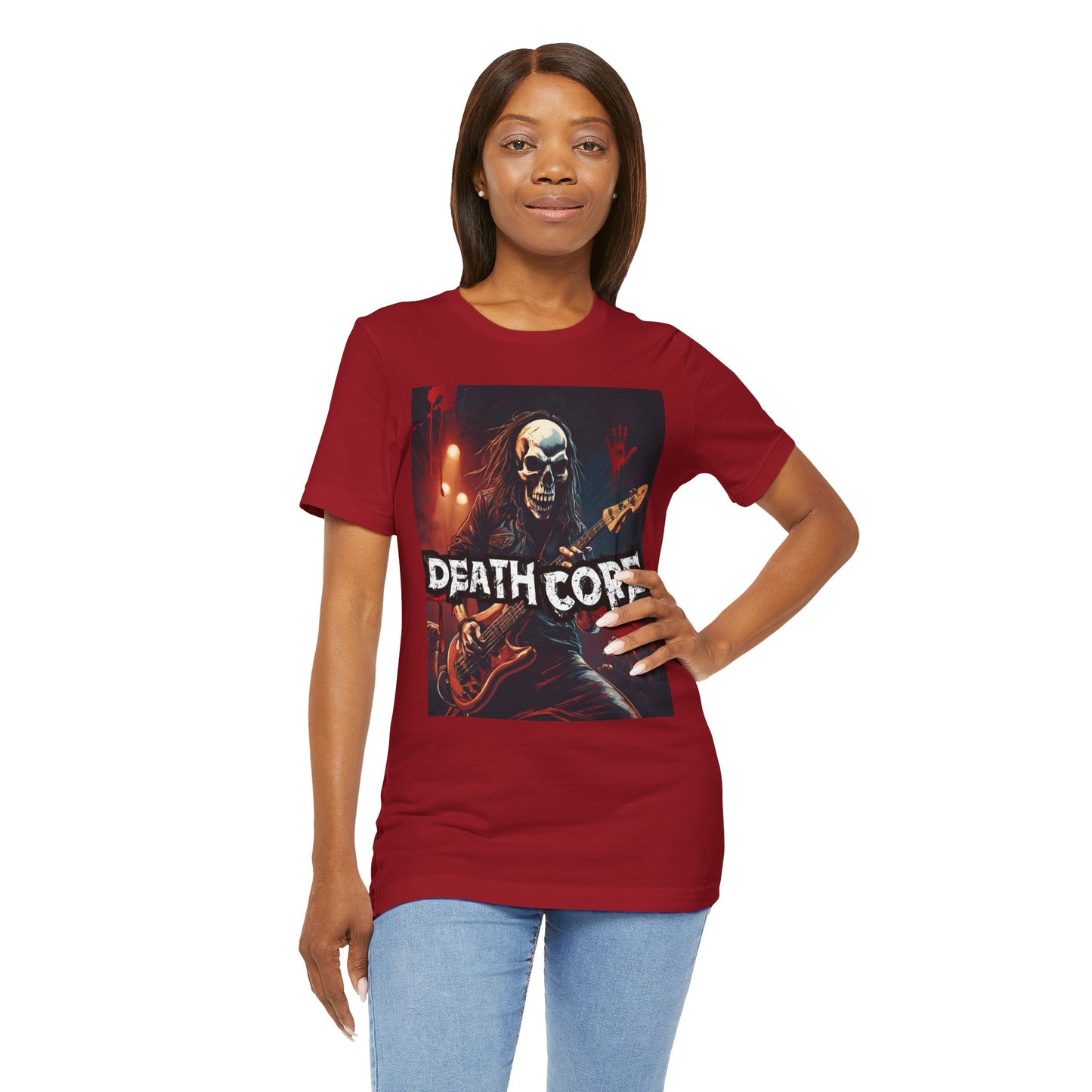 Death Core - Bass Player - Unisex Jersey Short Sleeve Tee