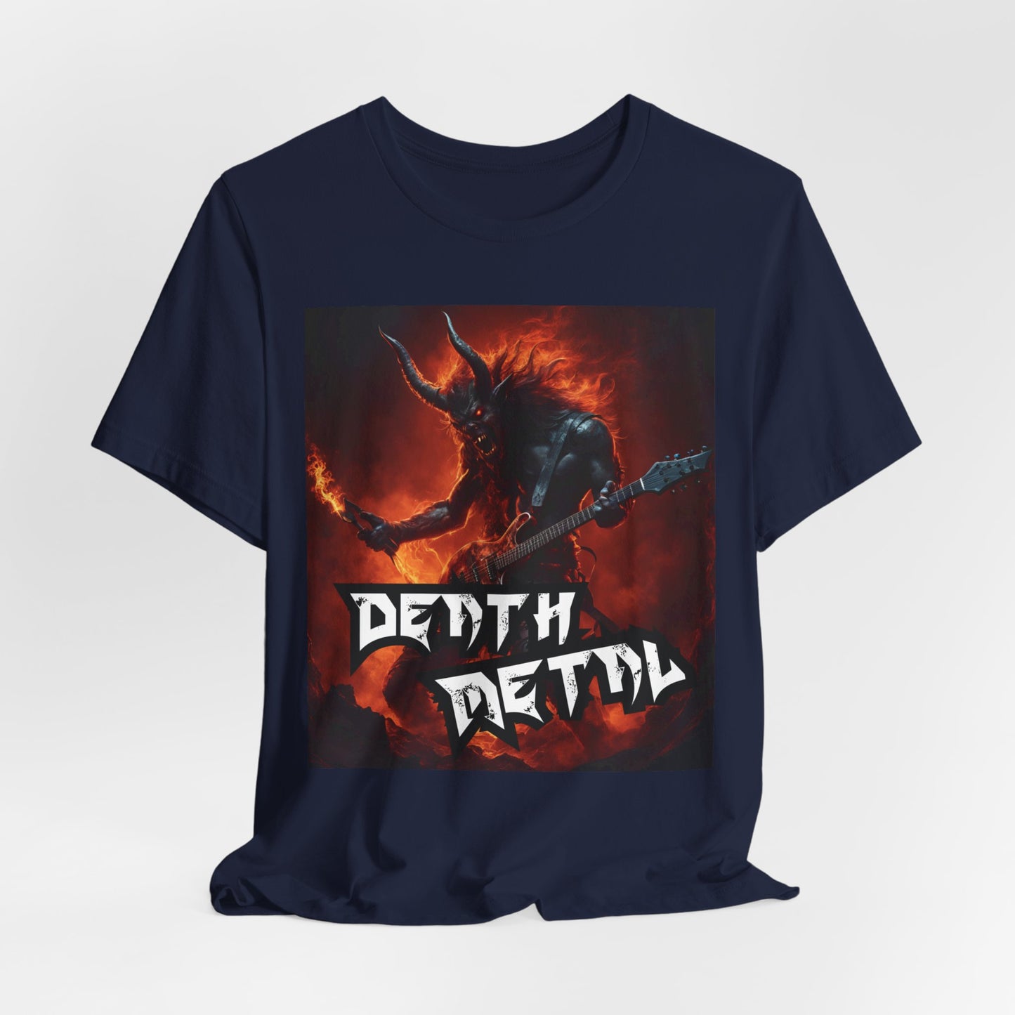 Death Metal - Guitar Player - Unisex Jersey Short Sleeve Tee