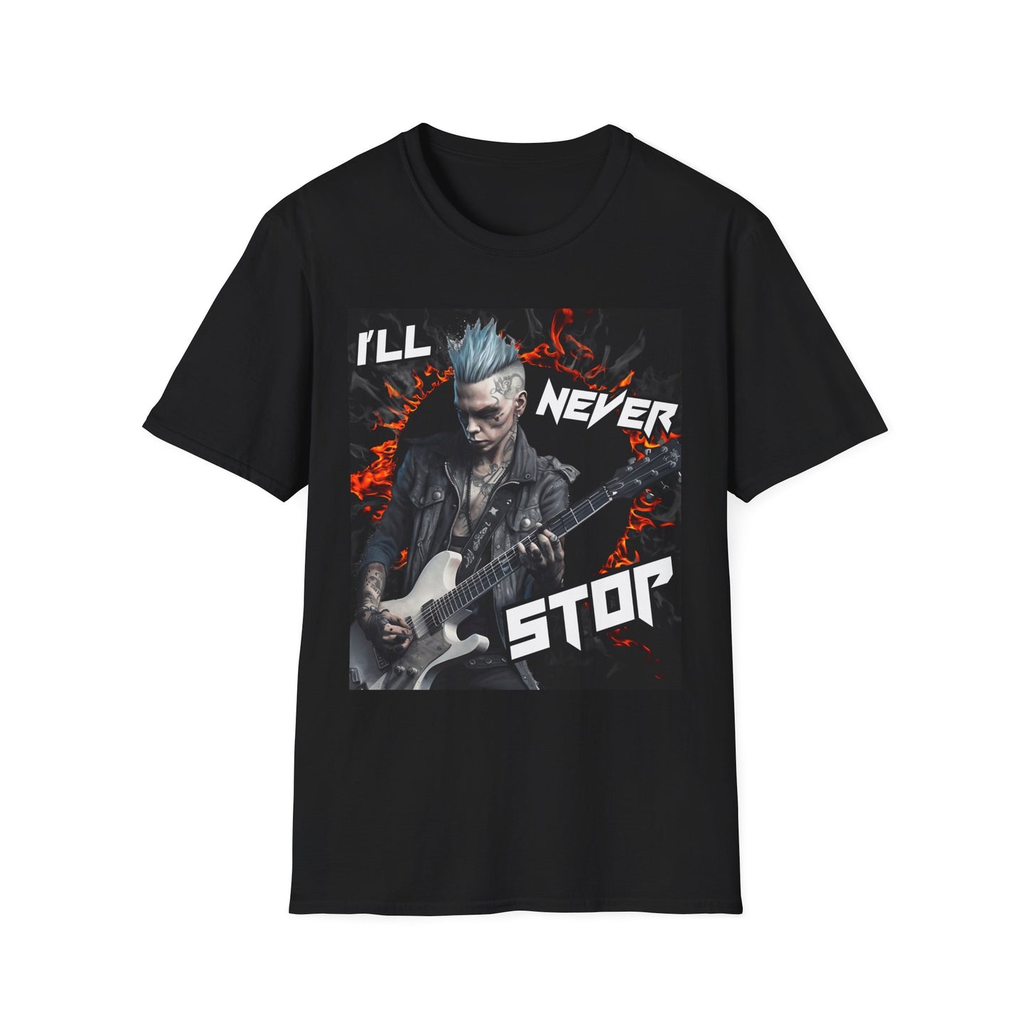 I'll Never Stop - Guitarist Unisex Softstyle T-Shirt