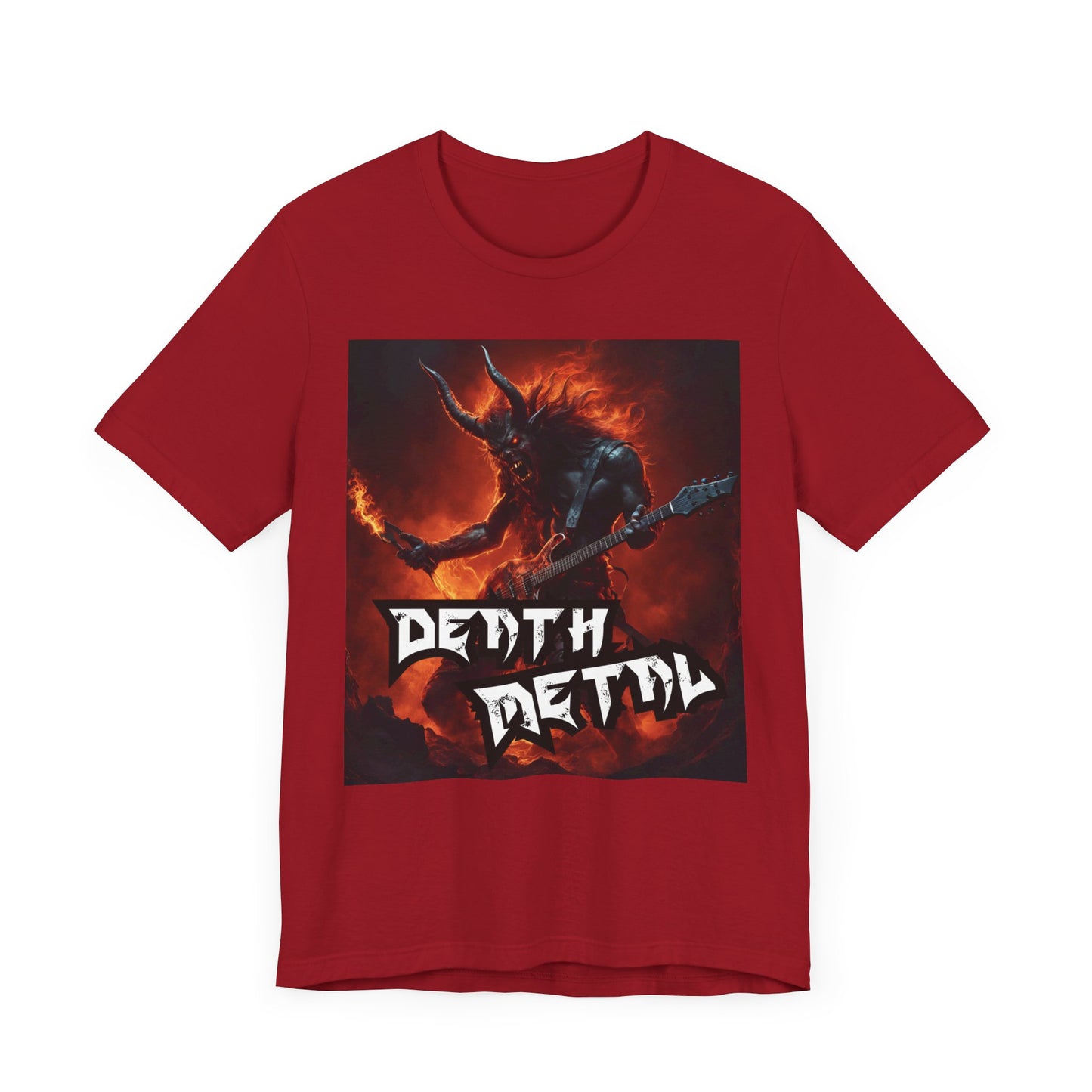 Death Metal - Guitar Player - Unisex Jersey Short Sleeve Tee