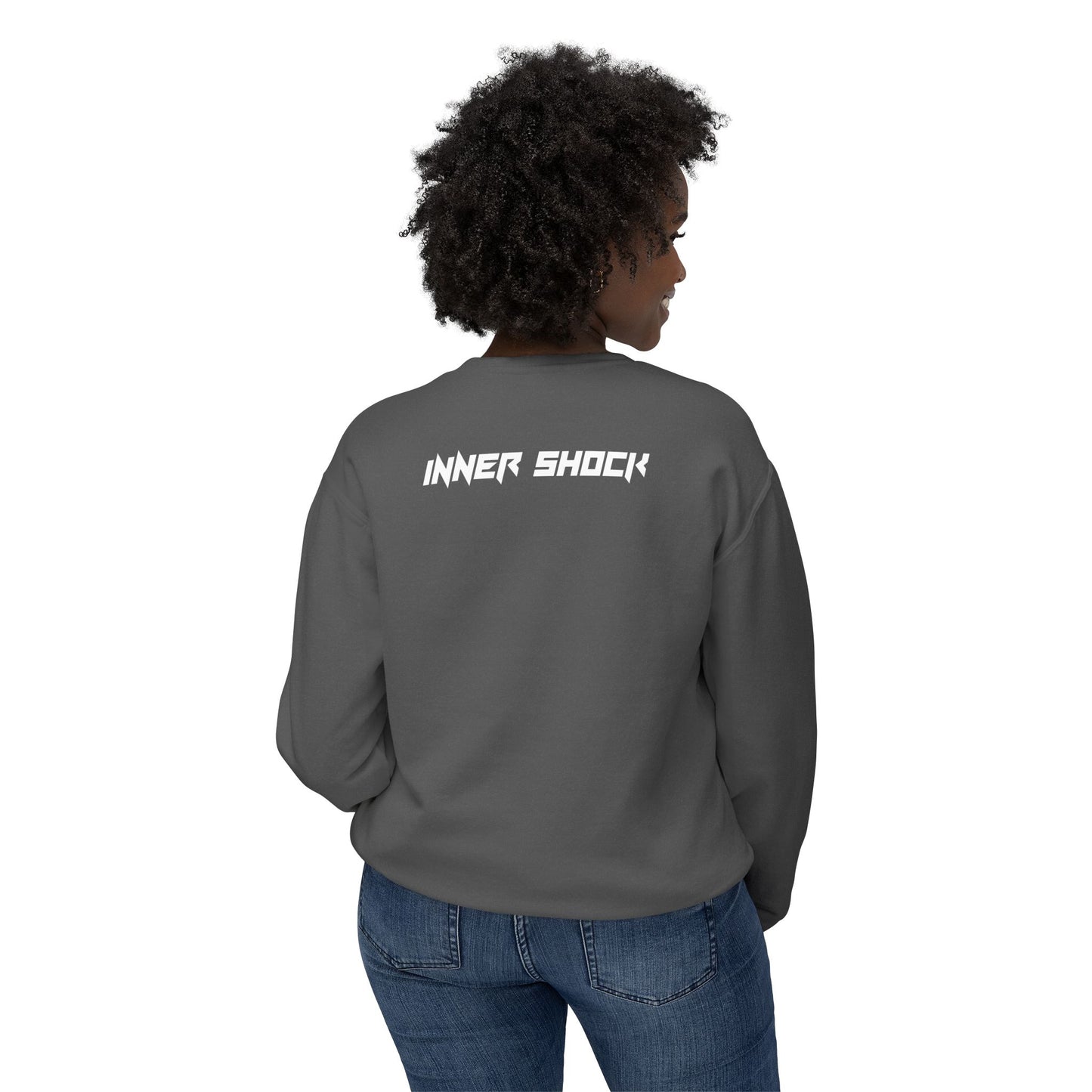 Intense Guitarist - Unisex Lightweight Crewneck Sweatshirt