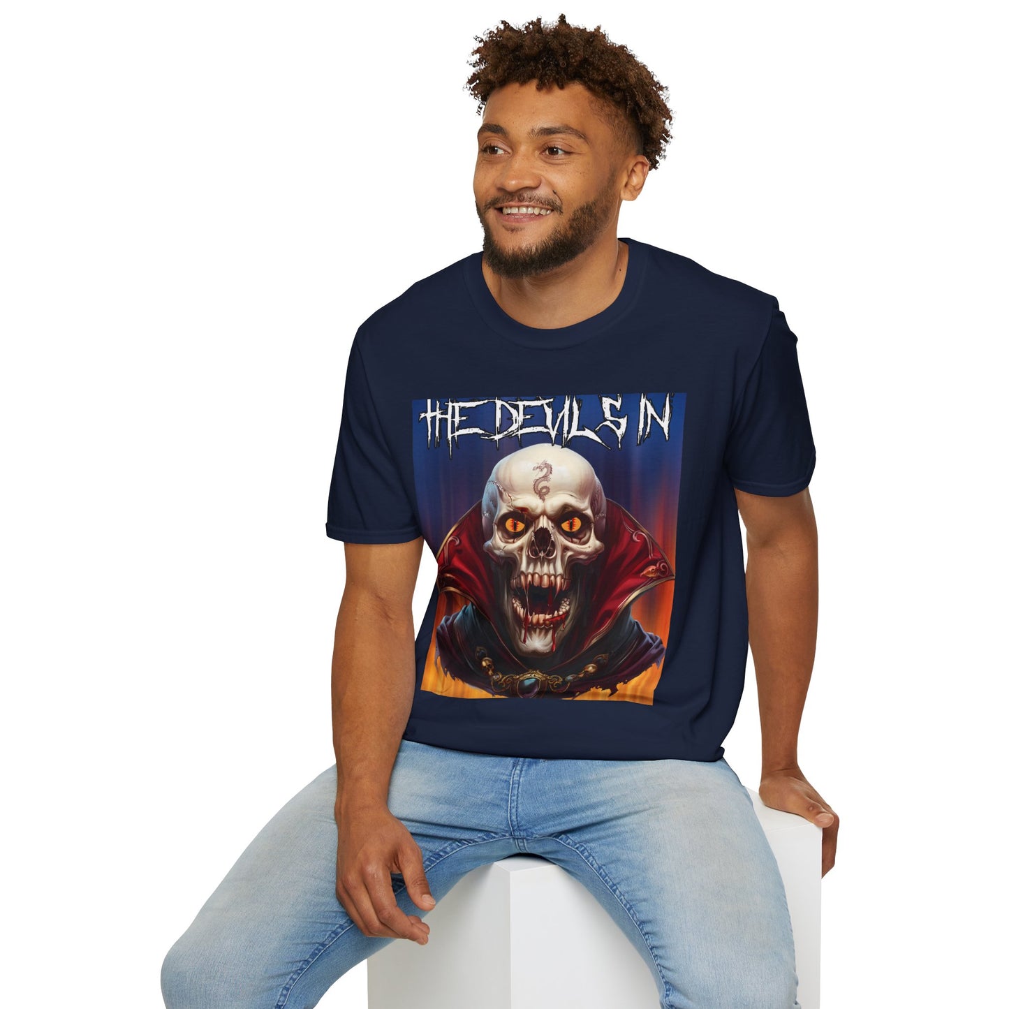 The Devils In - Skull Head - Unisex Softstyle T-Shirt