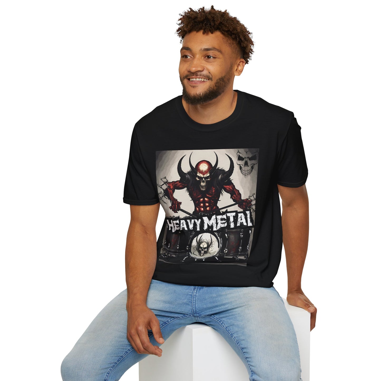 Heavy Metal - Drummer - Unisex Softstyle T-Shirt