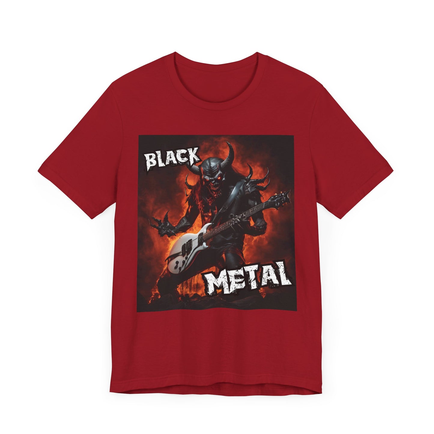 Black Metal - Guitar Player - Unisex Jersey Short Sleeve Tee