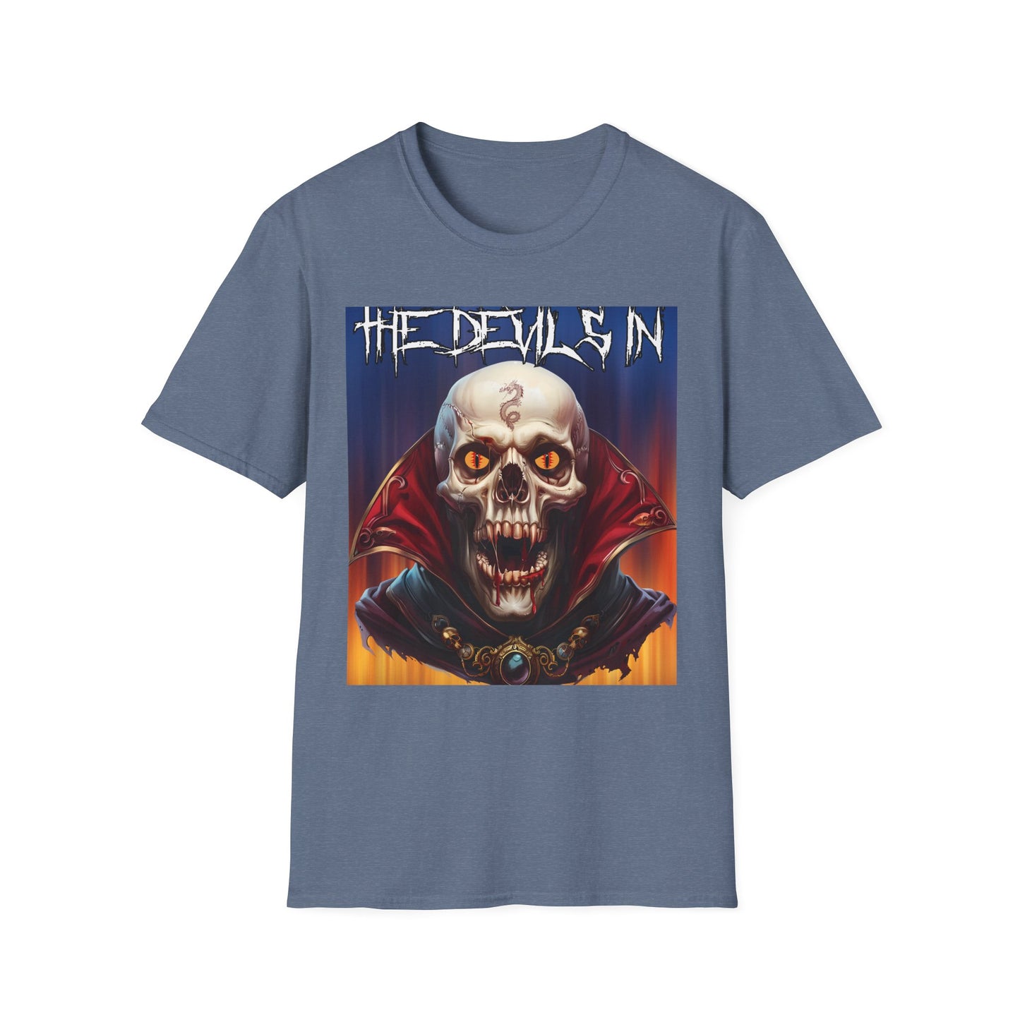 The Devils In - Skull Head - Unisex Softstyle T-Shirt