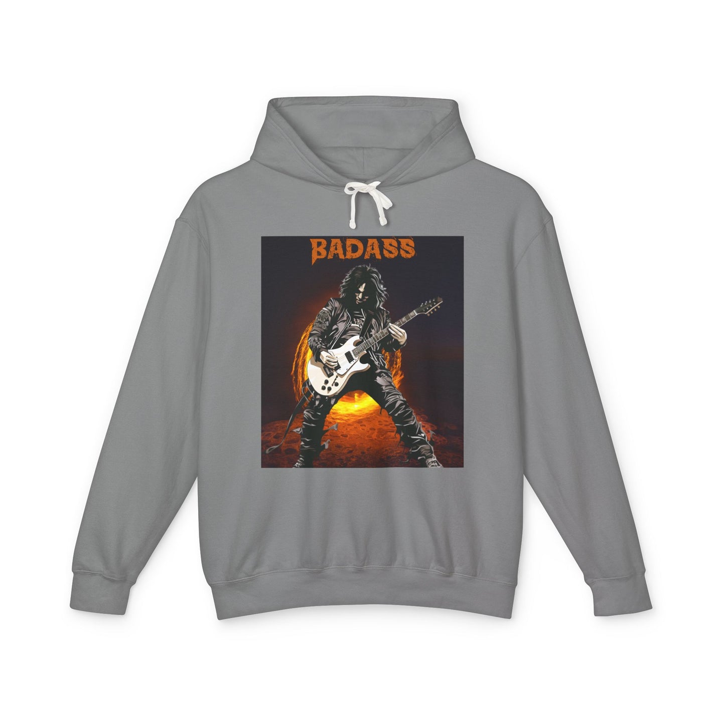 Badass Guitarist - Unisex Lightweight Hooded Sweatshirt