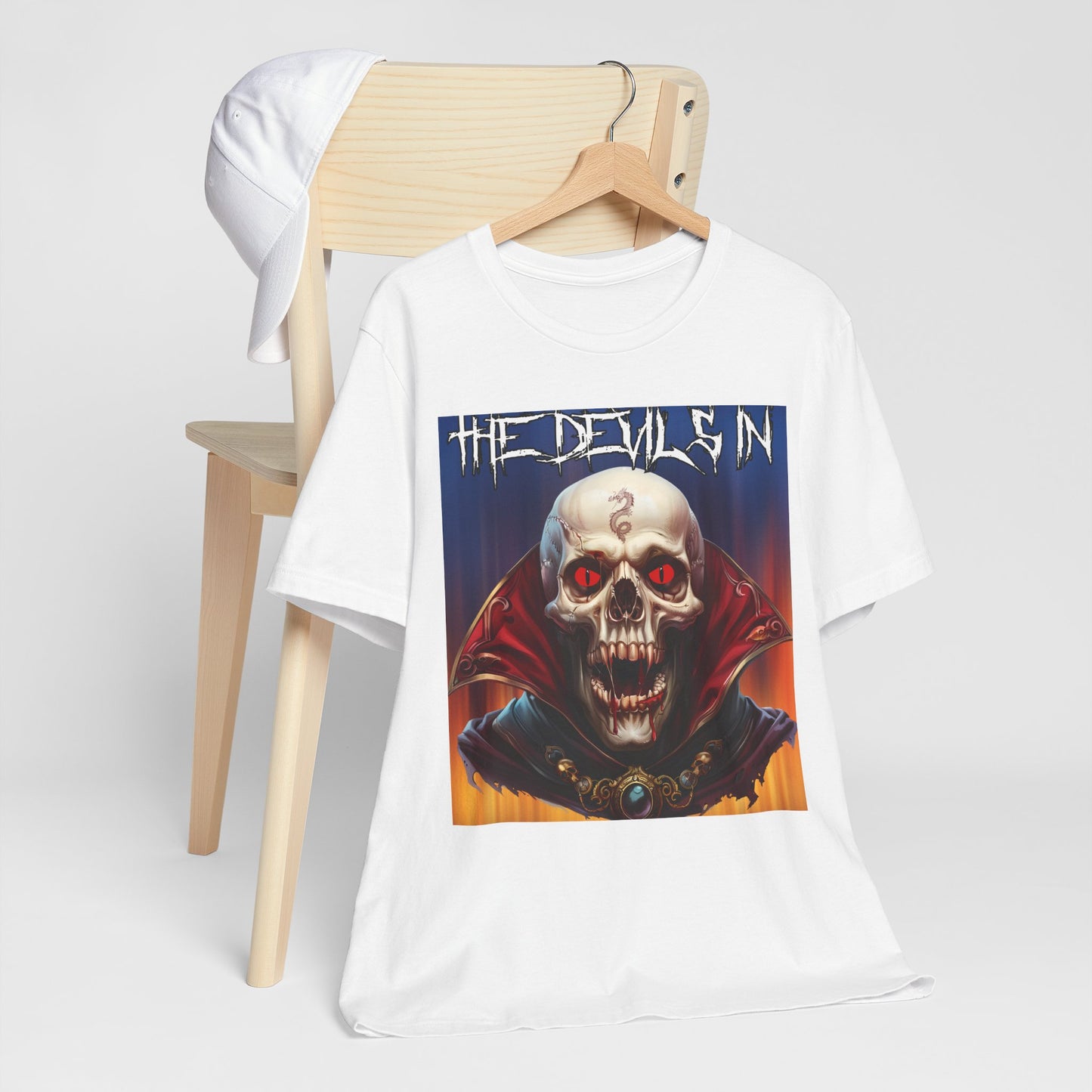 Skull Head - The Devils in - Unisex Jersey Short Sleeve Tee