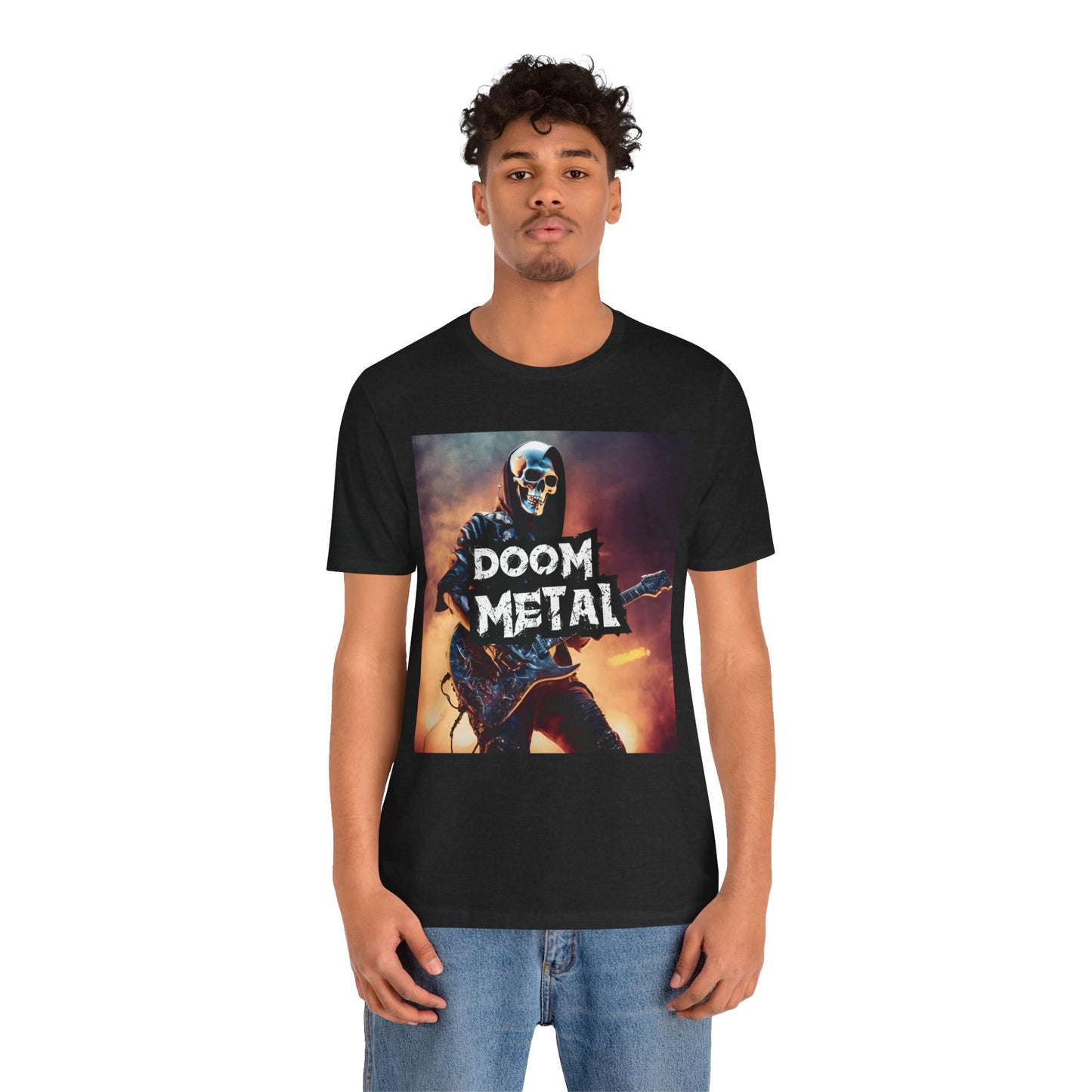 Doom Metal - Guitar Player - Unisex Jersey Short Sleeve Tee