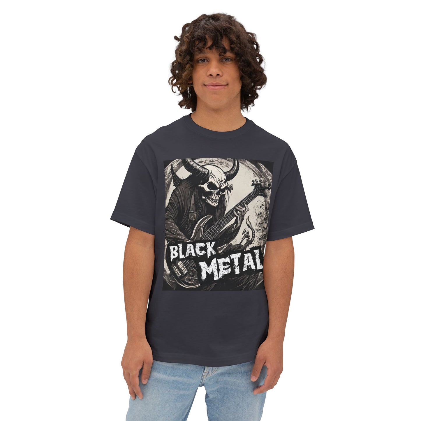 Black Metal - Bass Player - Unisex Oversized Boxy Tee