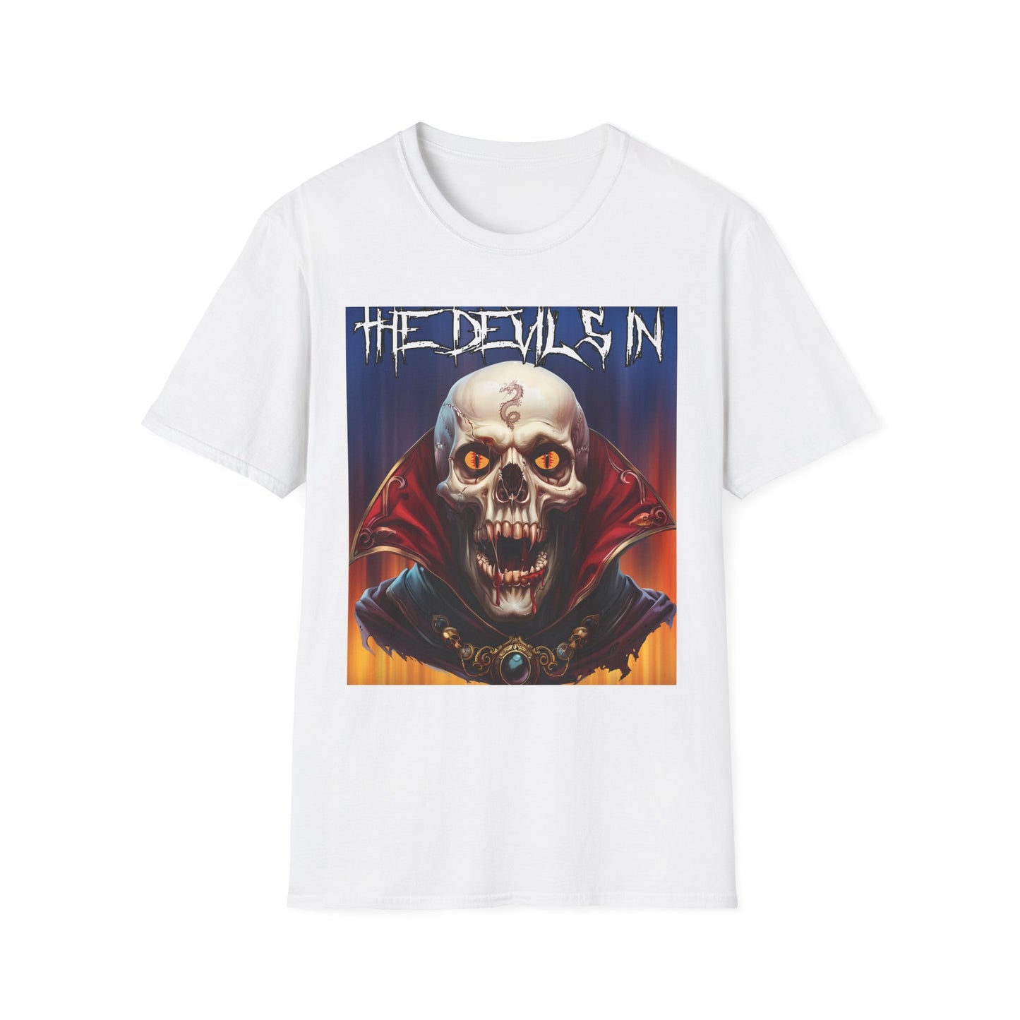 The Devils In - Skull Head - Unisex Softstyle T-Shirt