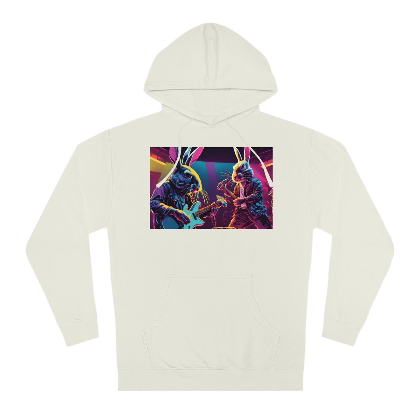 Bunny Rock Band - Unisex Hooded Sweatshirt