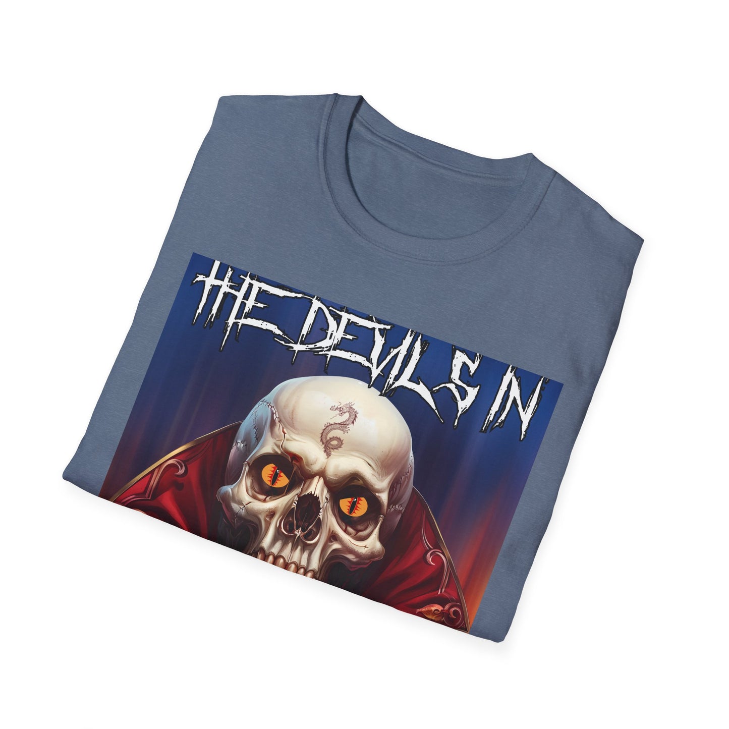 The Devils In - Skull Head - Unisex Softstyle T-Shirt