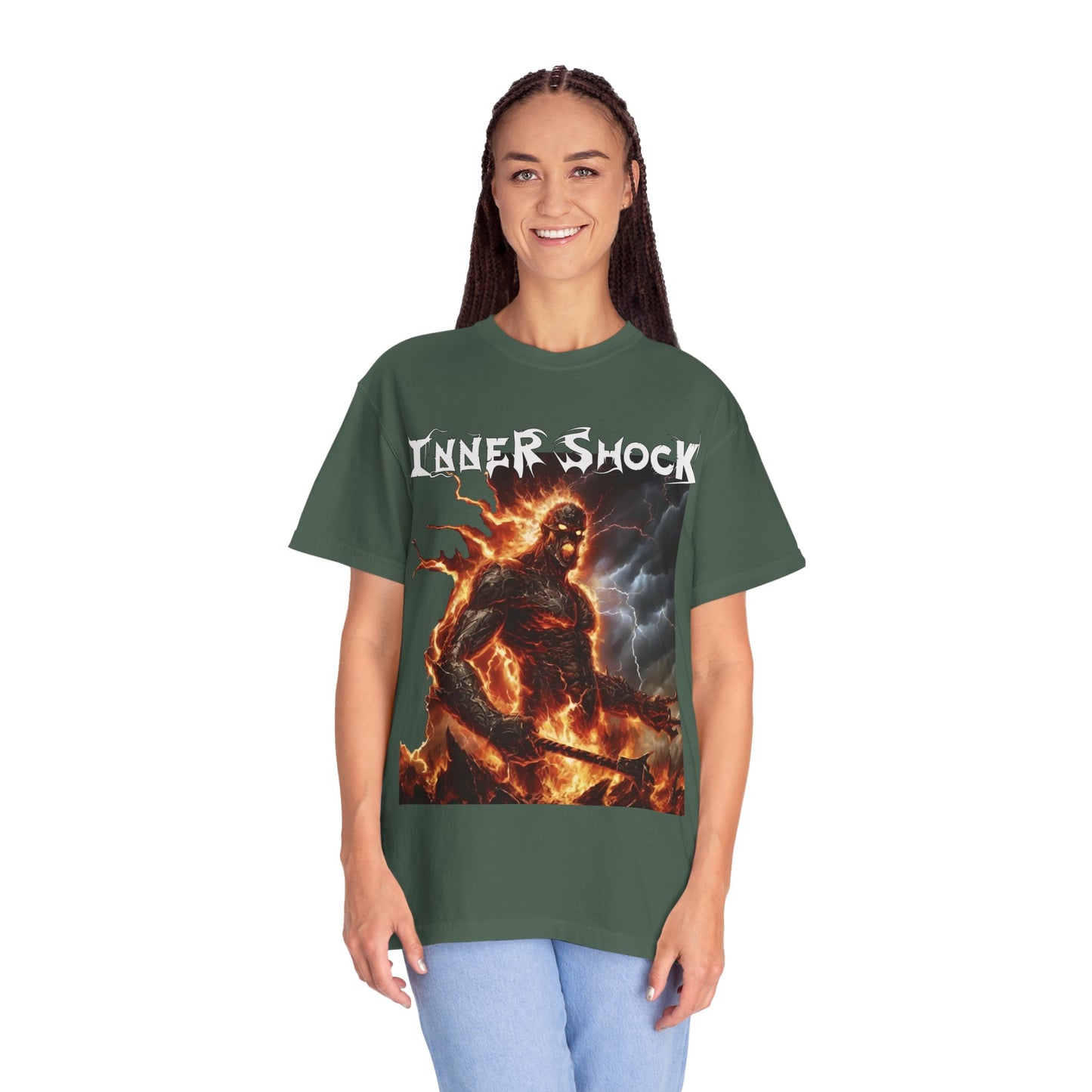 Inner Shock - Fire Monster - Unisex Garment-Dyed T-shirt