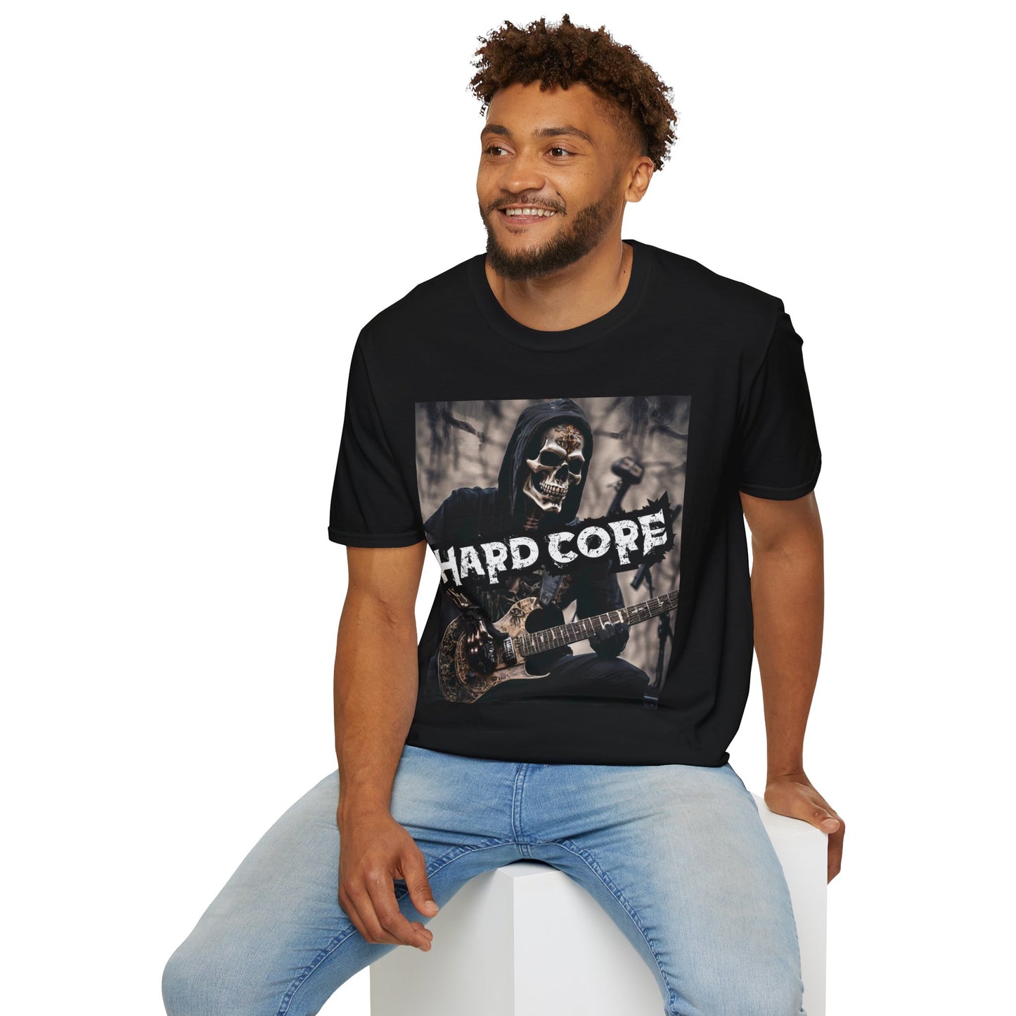 Hardcore - Guitar Player - Unisex Softstyle T-Shirt