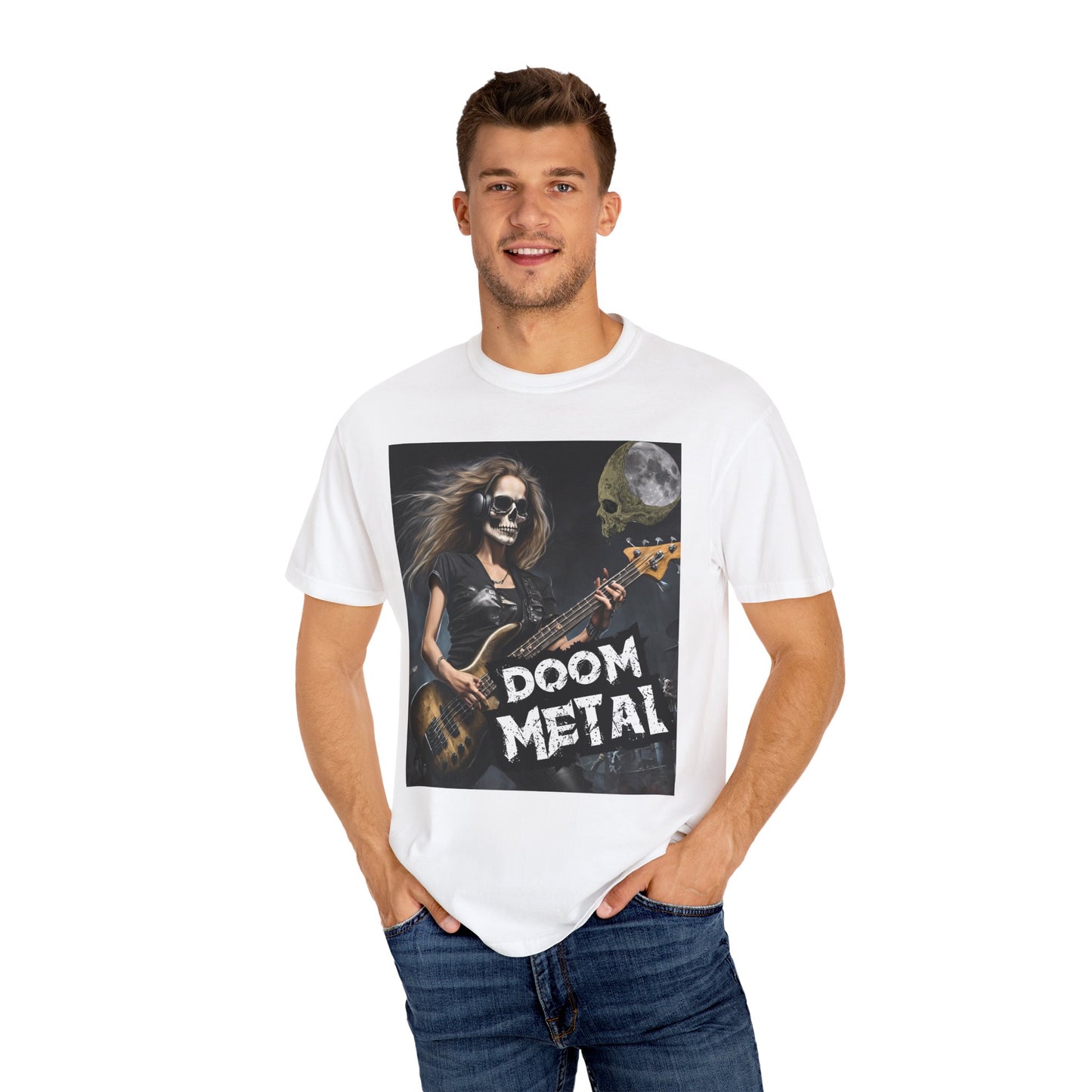 Doom Metal - Bass Player - Unisex Garment-Dyed T-shirt