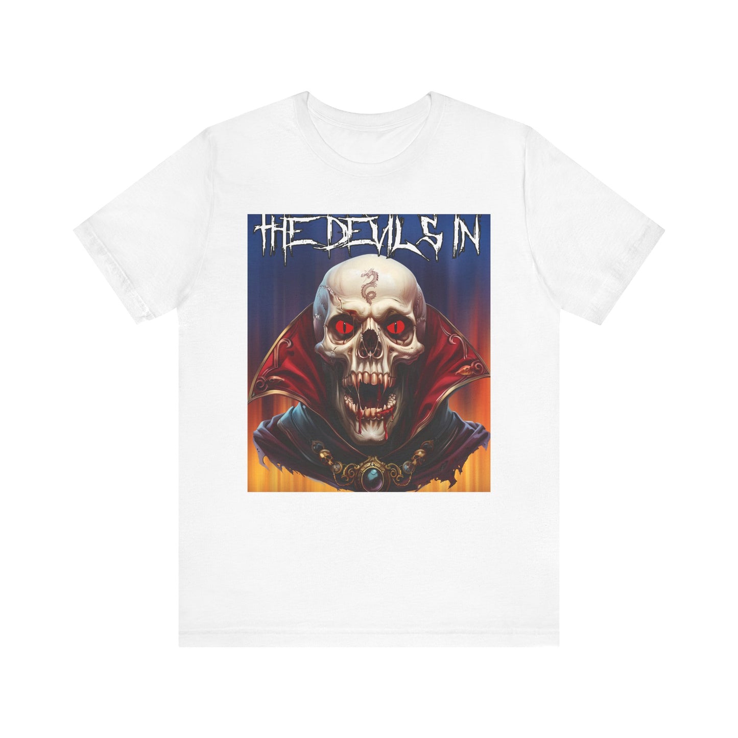 Skull Head - The Devils in - Unisex Jersey Short Sleeve Tee