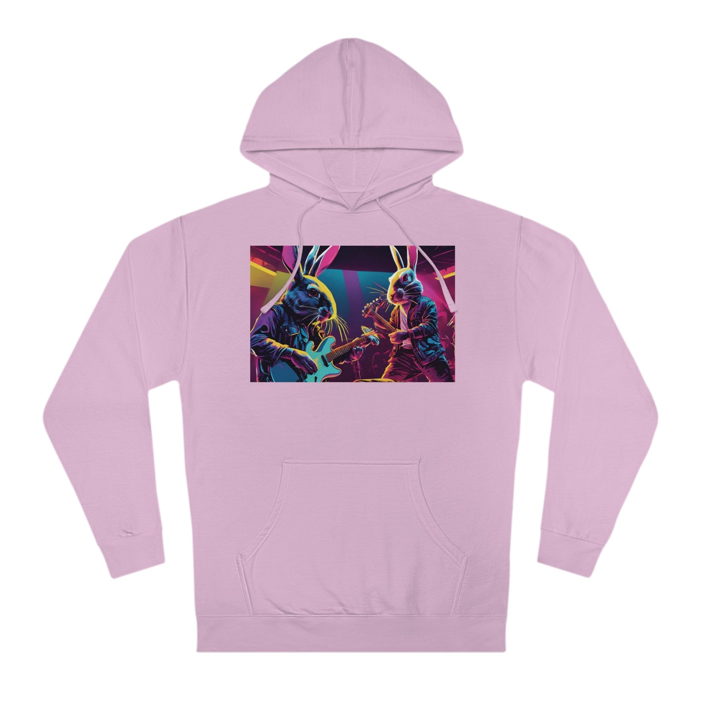 Bunny Rock Band - Unisex Hooded Sweatshirt