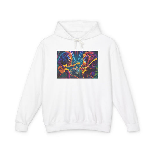 Lion's Rock Band - Unisex Lightweight Hooded Sweatshirt