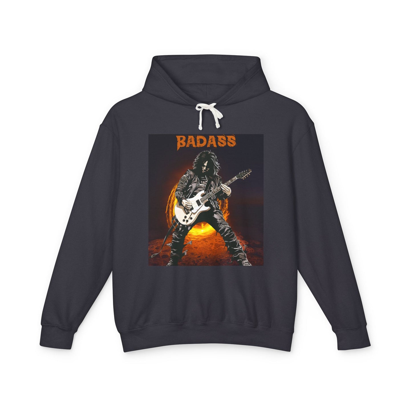 Badass Guitarist - Unisex Lightweight Hooded Sweatshirt