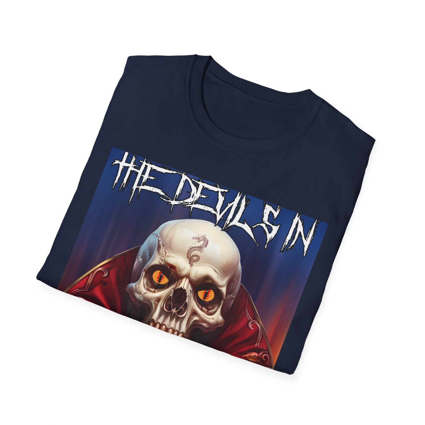 The Devils In - Skull Head - Unisex Softstyle T-Shirt