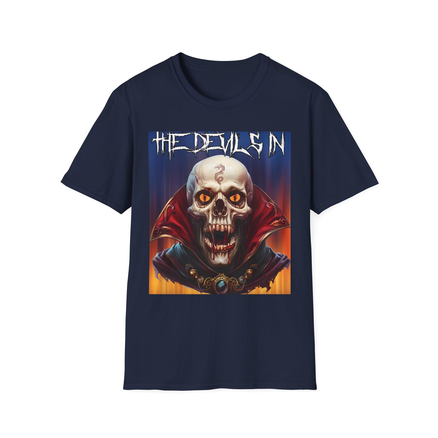 The Devils In - Skull Head - Unisex Softstyle T-Shirt