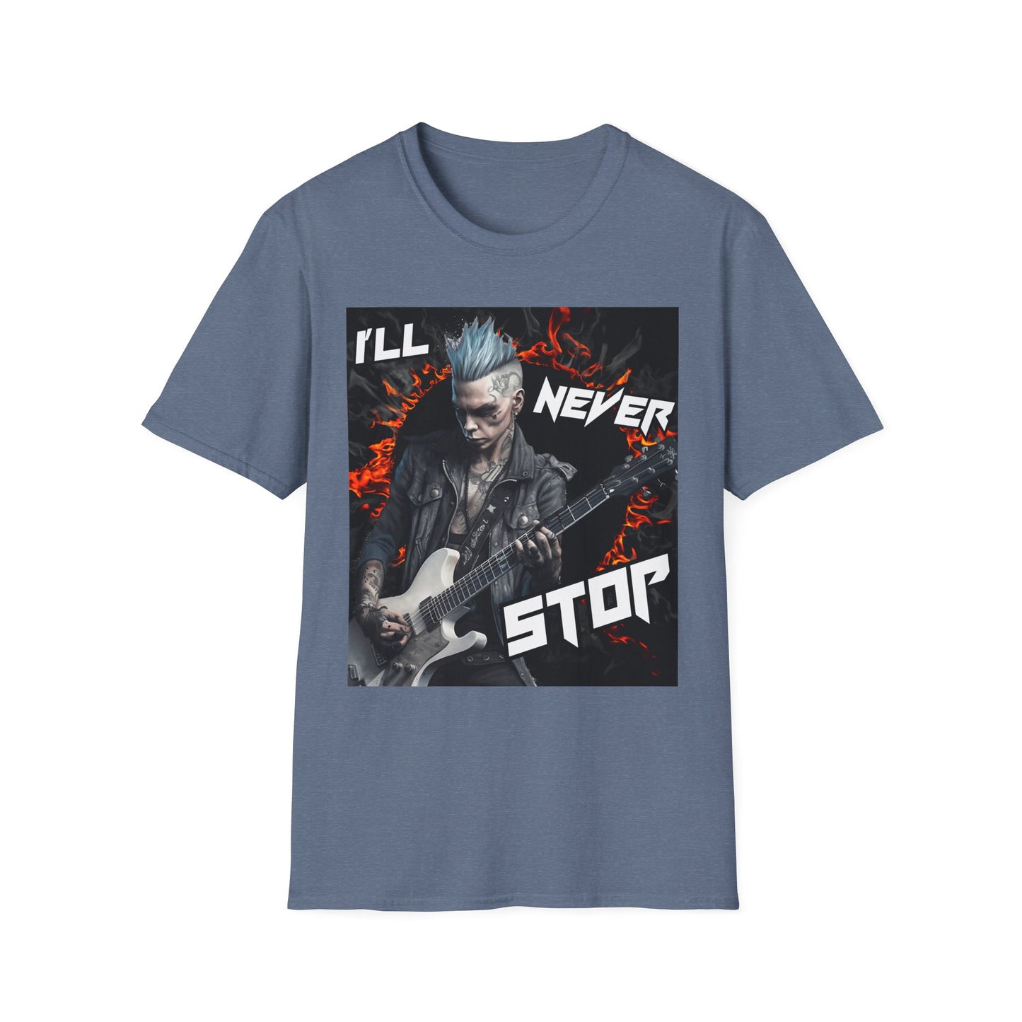 I'll Never Stop - Guitarist Unisex Softstyle T-Shirt