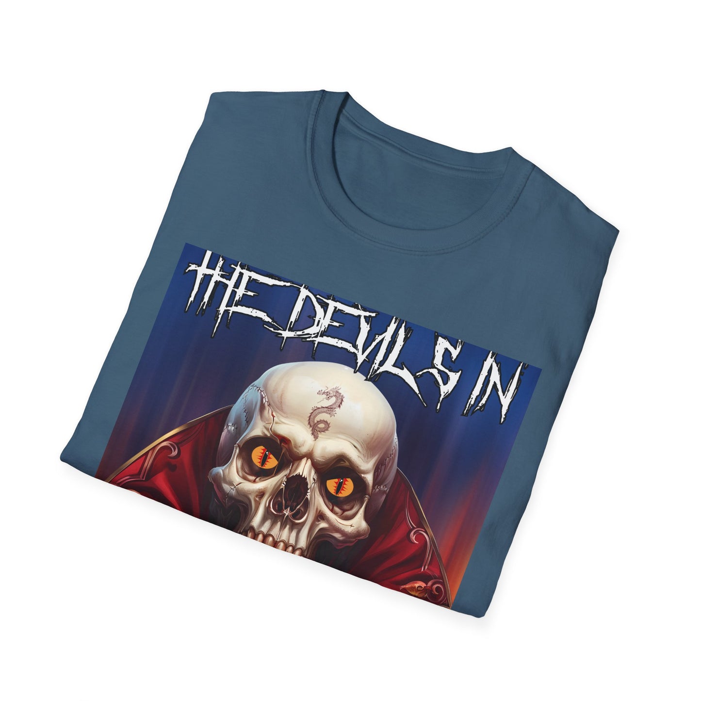 The Devils In - Skull Head - Unisex Softstyle T-Shirt