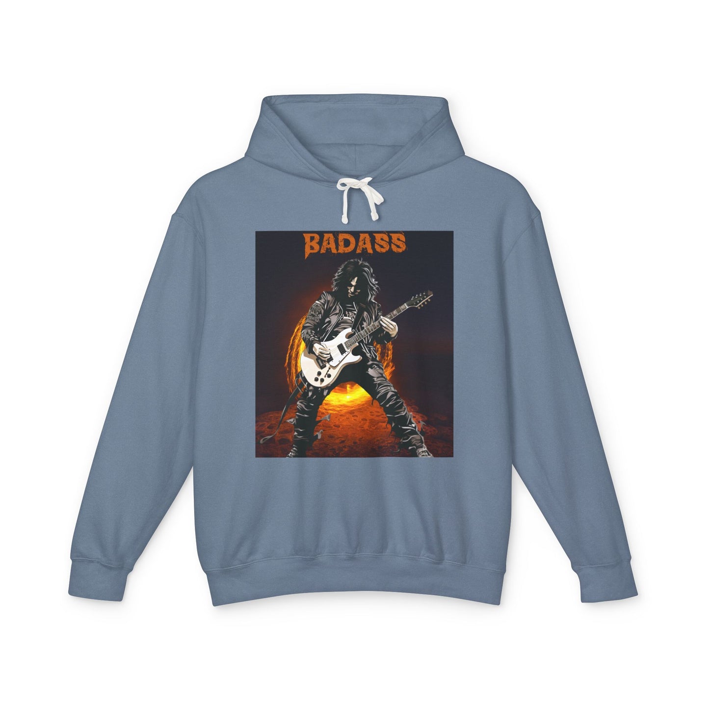 Badass Guitarist - Unisex Lightweight Hooded Sweatshirt