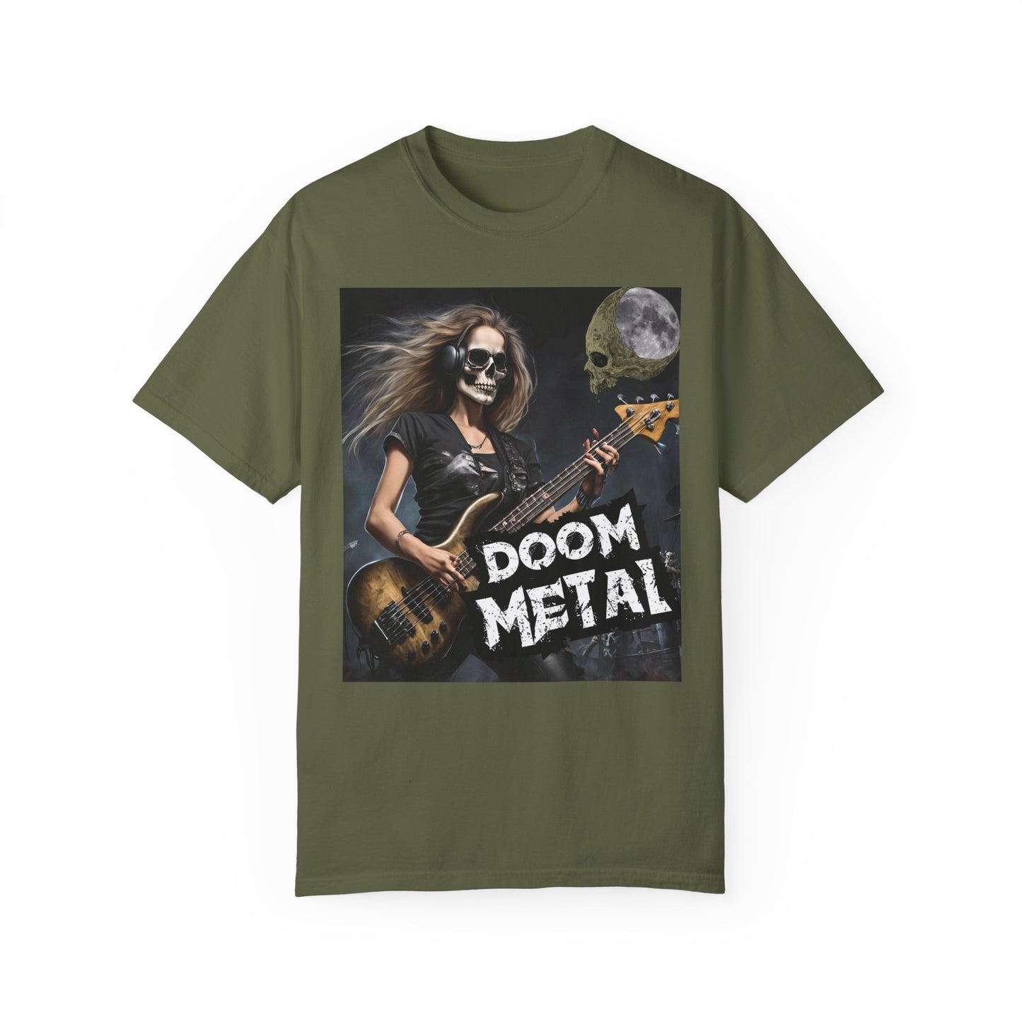 Doom Metal - Bass Player - Unisex Garment-Dyed T-shirt