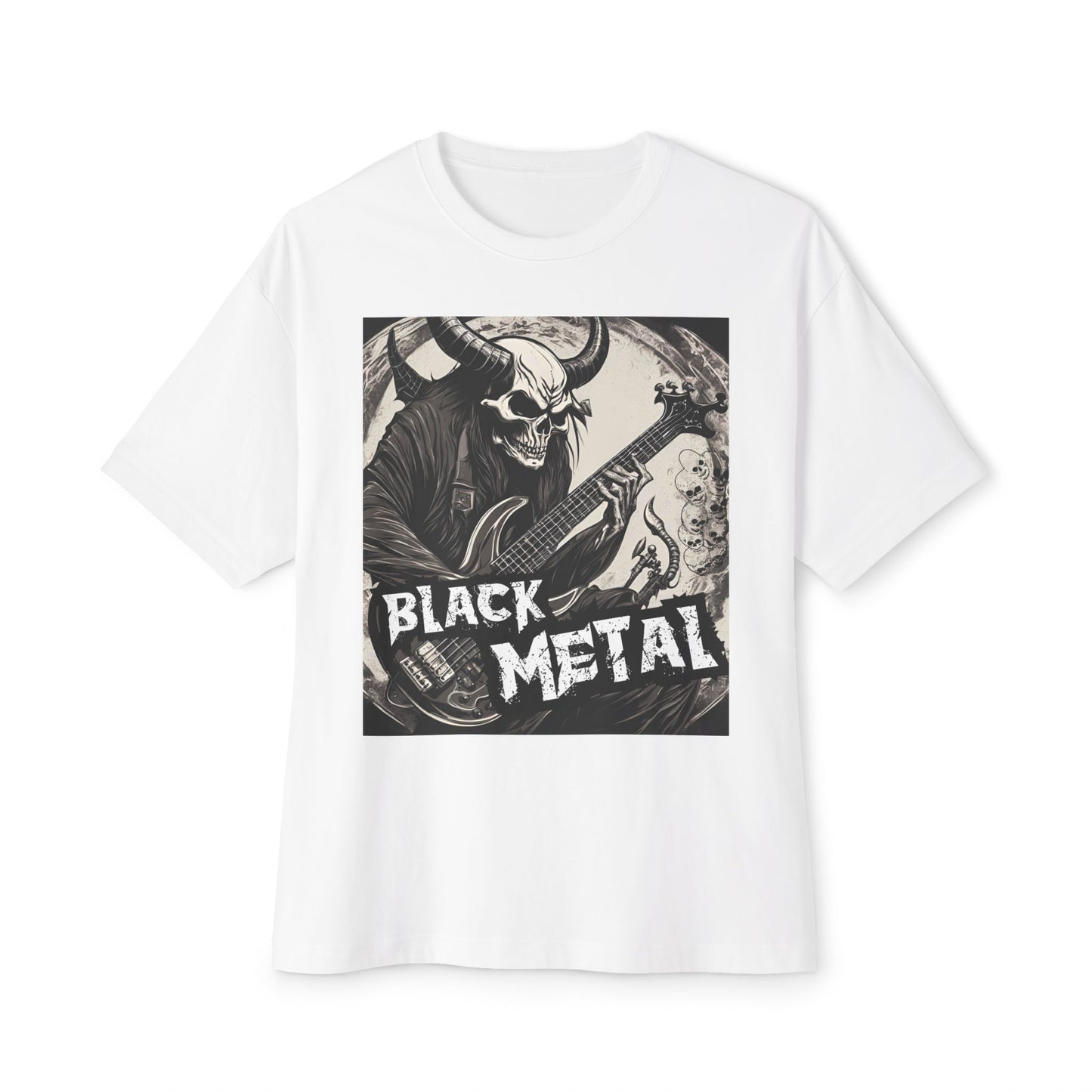 Black Metal - Bass Player - Unisex Oversized Boxy Tee