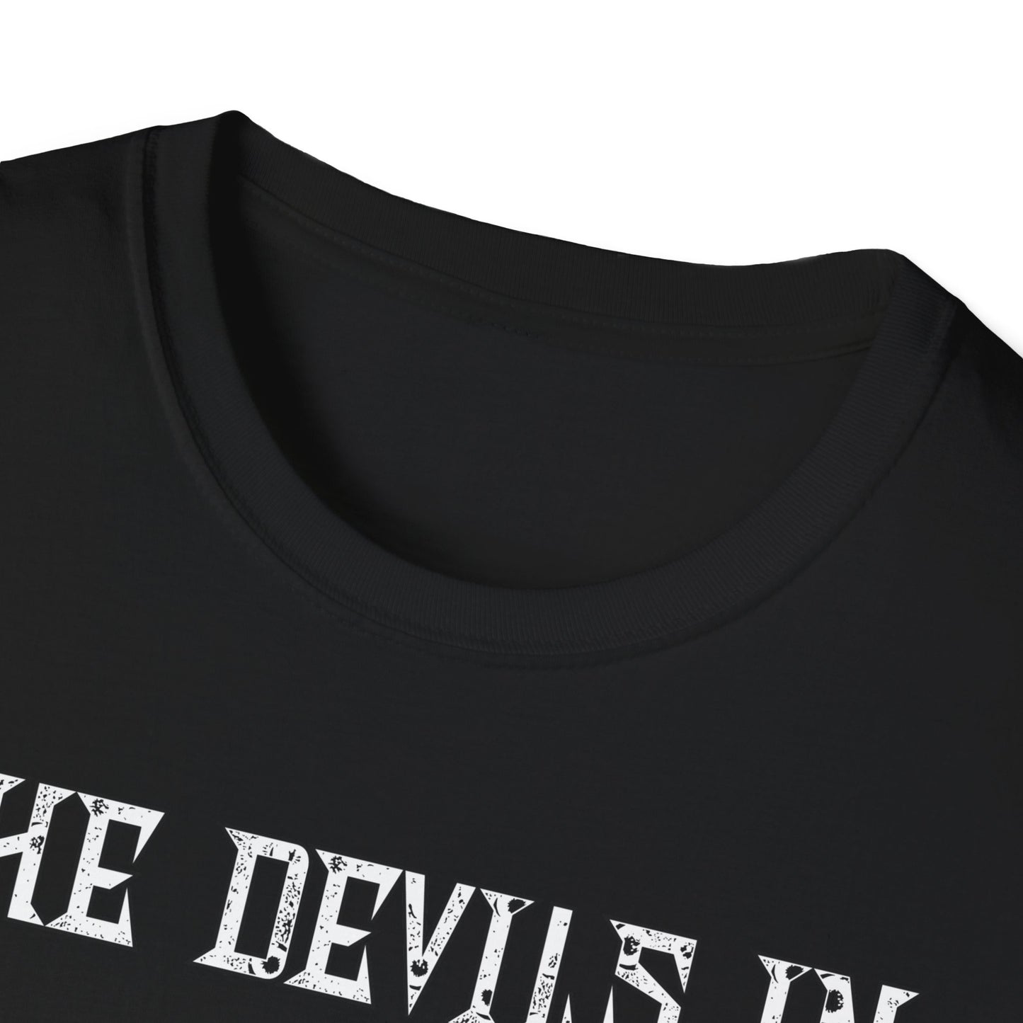 The Devils In - Custom Design - Unisex Softstyle T-Shirt