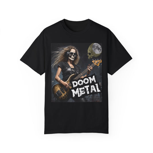 Doom Metal - Bass Player - Unisex Garment-Dyed T-shirt