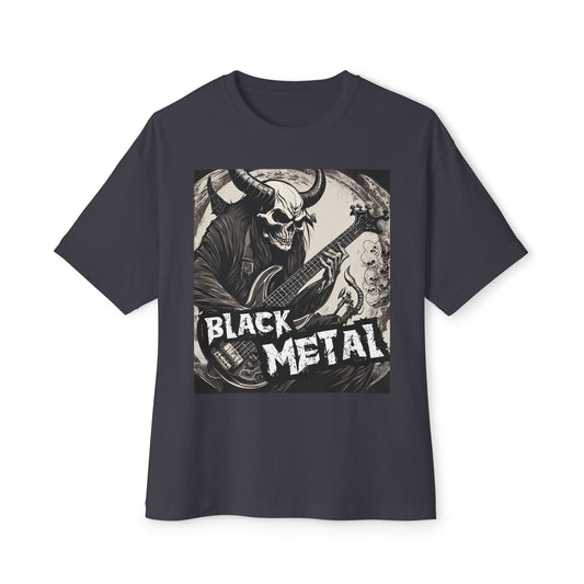 Black Metal - Bass Player - Unisex Oversized Boxy Tee