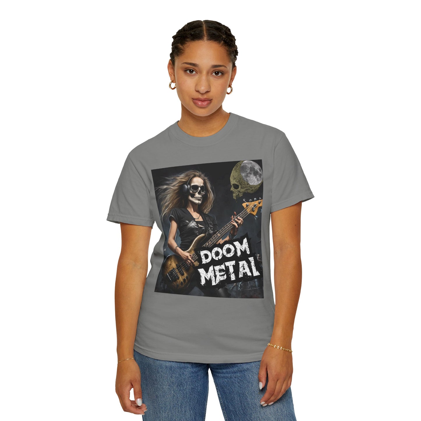 Doom Metal - Bass Player - Unisex Garment-Dyed T-shirt