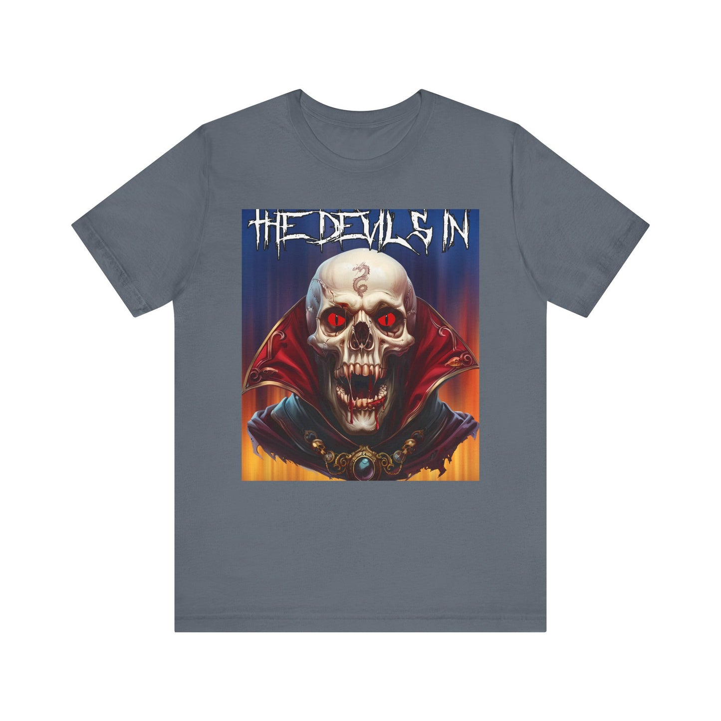 Skull Head - The Devils in - Unisex Jersey Short Sleeve Tee