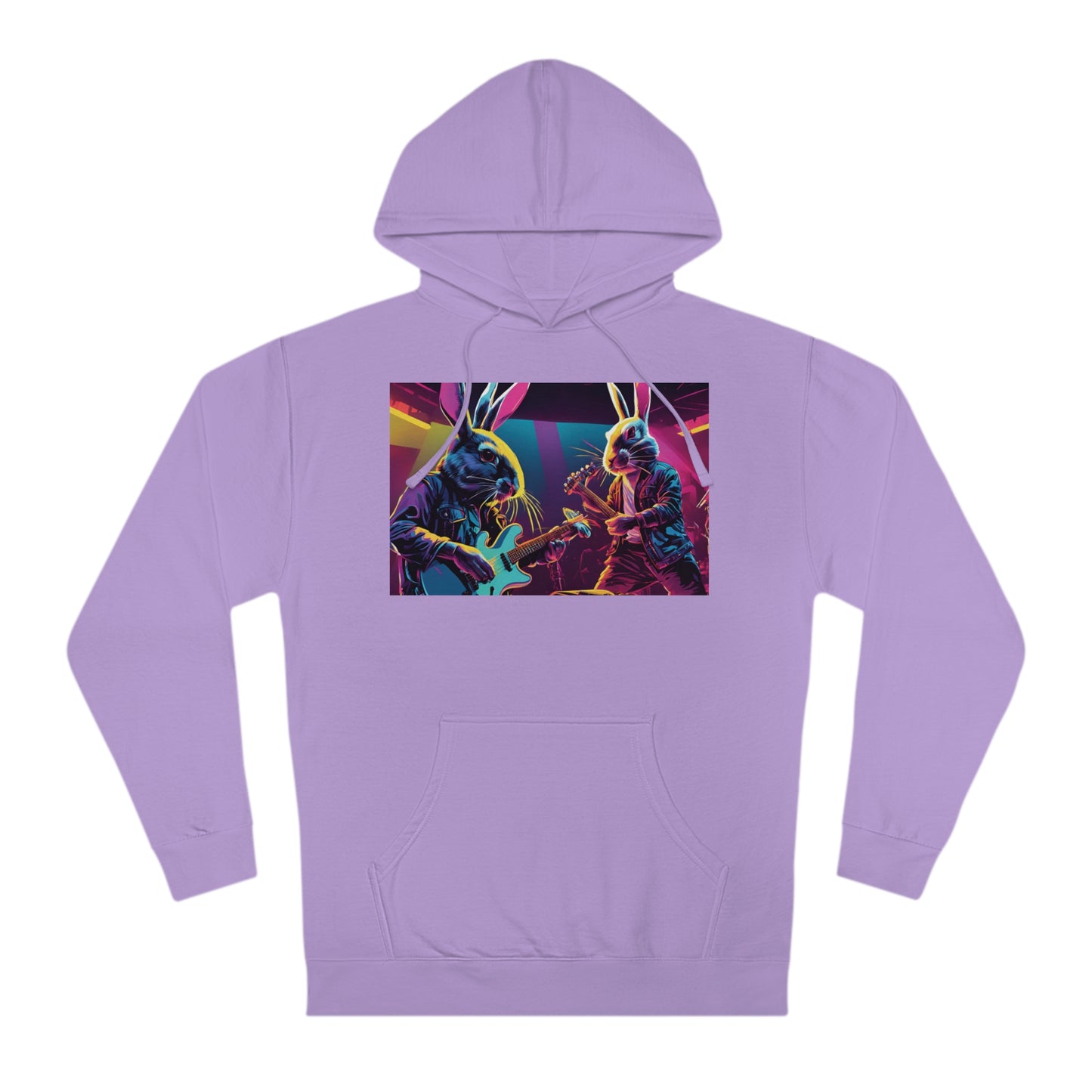 Bunny Rock Band - Unisex Hooded Sweatshirt