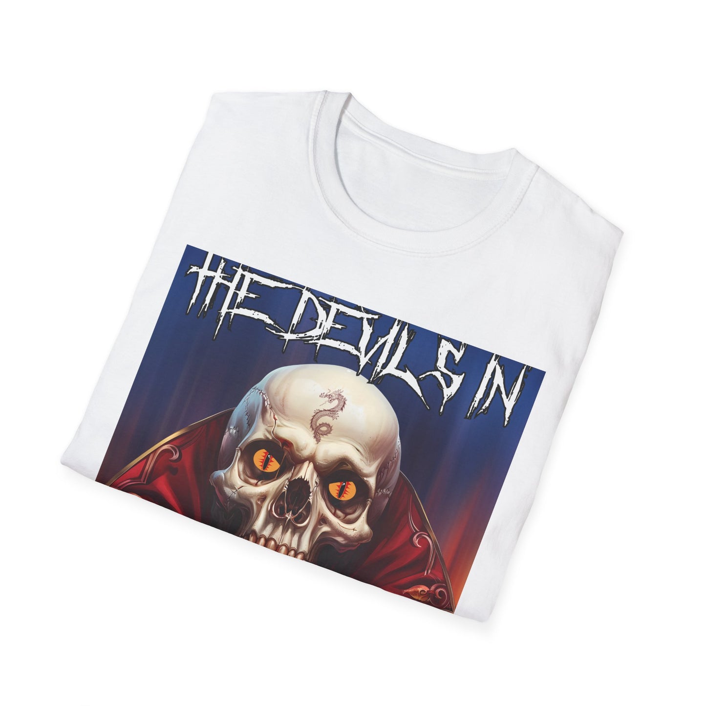 The Devils In - Skull Head - Unisex Softstyle T-Shirt